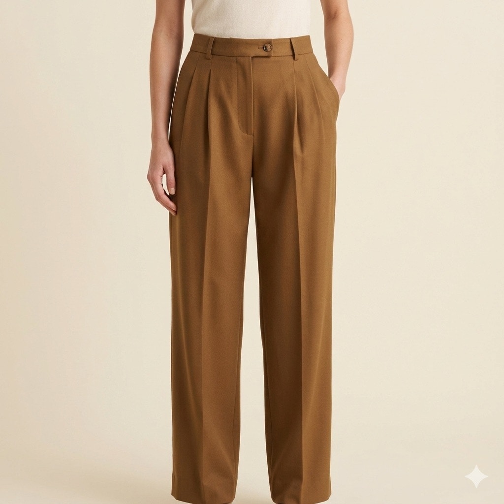 206-Reformation Wide Leg Trousers Size 12 / Waist 17” / Inseam 32”
